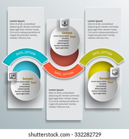 vector abstract 3d paper infographic elements