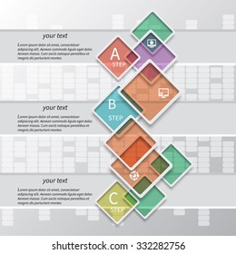 vector abstract 3d paper infographic elements