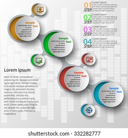 vector abstract 3d paper infographic elements