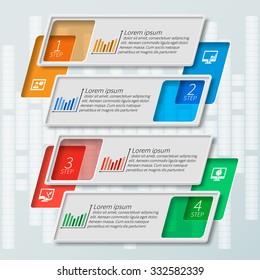 vector abstract 3d paper infographic elements