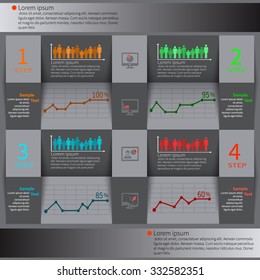 vector abstract 3d paper infographic elements