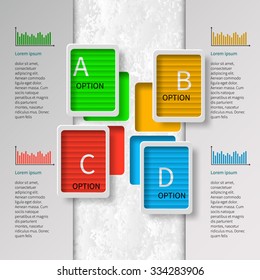 vector abstract 3d paper infographic elements