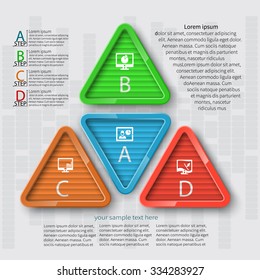 vector abstract 3d paper infographic elements