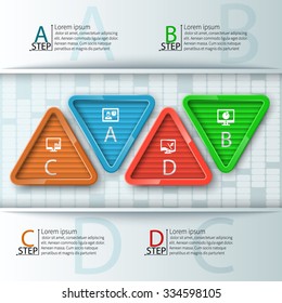 vector abstract 3d paper infographic elements