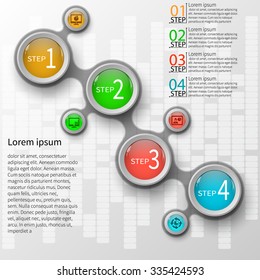 vector abstract 3d paper infographic elements