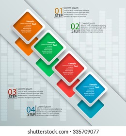 vector abstract 3d paper infographic elements