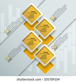 vector abstract 3d paper infographic elements