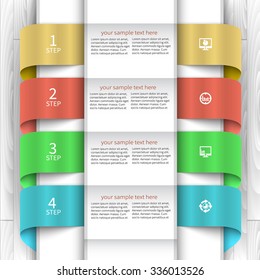 vector abstract 3d paper infographic elements