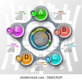 vector abstract 3d paper infographic elements