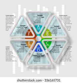 vector abstract 3d paper infographic elements