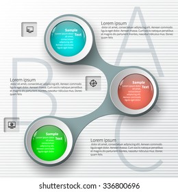vector abstract 3d paper infographic elements