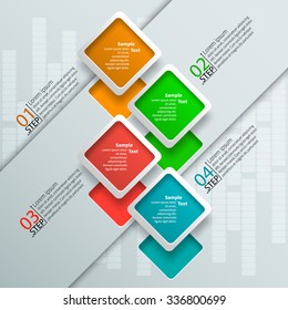 vector abstract 3d paper infographic elements