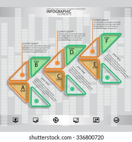 vector abstract 3d paper infographic elements