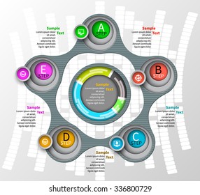 vector abstract 3d paper infographic elements