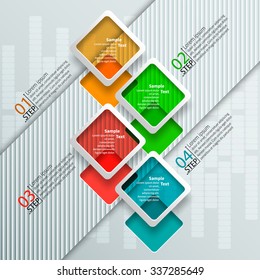 vector abstract 3d paper infographic elements