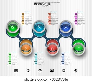 vector abstract 3d paper infographic elements
