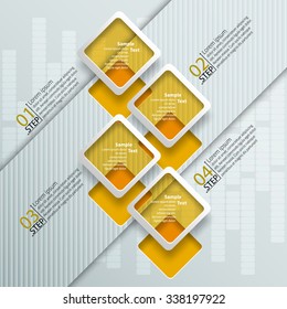 vector abstract 3d paper infographic elements
