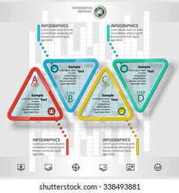 vector abstract 3d paper infographic elements