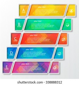 vector abstract 3d paper infographic elements