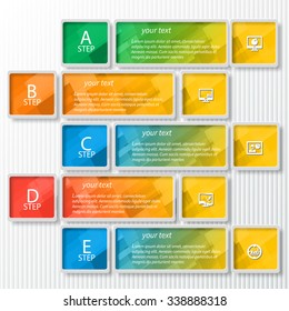 vector abstract 3d paper infographic elements