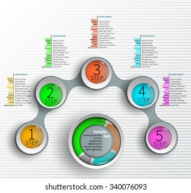 vector abstract 3d paper infographic elements