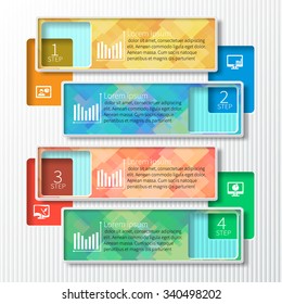 vector abstract 3d paper infographic elements