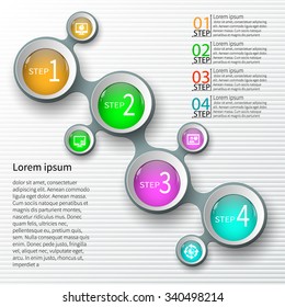 vector abstract 3d paper infographic elements