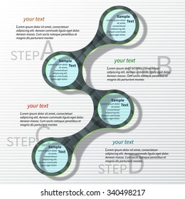vector abstract 3d paper infographic elements
