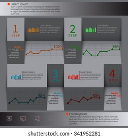 vector abstract 3d paper infographic elements