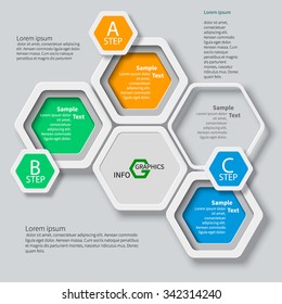 vector abstract 3d paper infographic elements