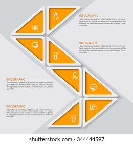 vector abstract 3d paper infographic elements
