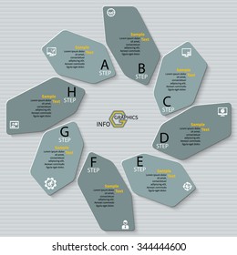 vector abstract 3d paper infographic elements