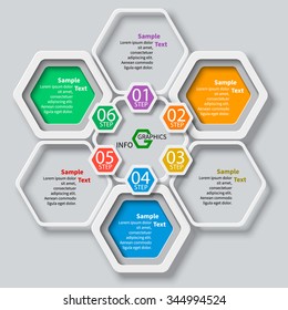 vector abstract 3d paper infographic elements
