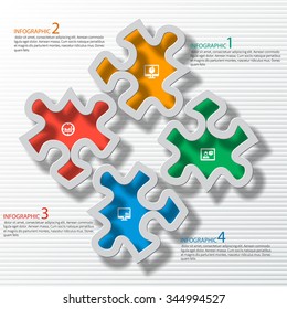 vector abstract 3d paper infographic elements