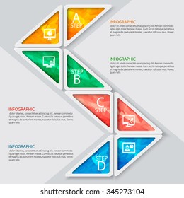 vector abstract 3d paper infographic elements