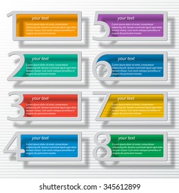 vector abstract 3d paper infographic elements