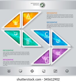 vector abstract 3d paper infographic elements