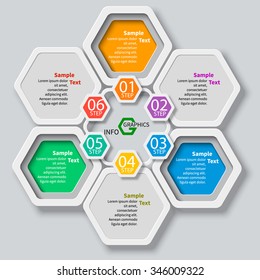 vector abstract 3d paper infographic elements