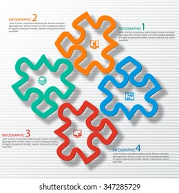 vector abstract 3d paper infographic elements