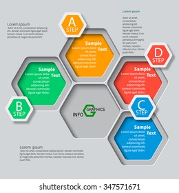 vector abstract 3d paper infographic elements