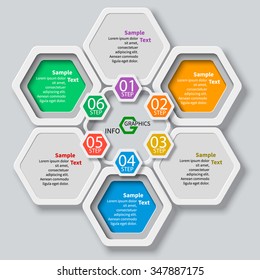 vector abstract 3d paper infographic elements