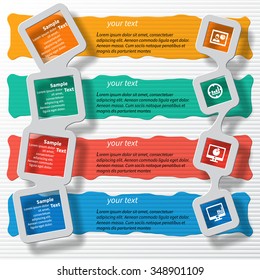 vector abstract 3d paper infographic elements