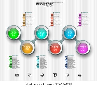 vector abstract 3d paper infographic elements