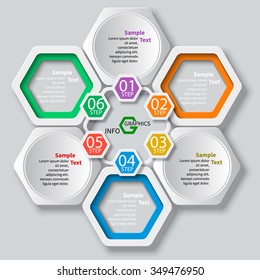 vector abstract 3d paper infographic elements