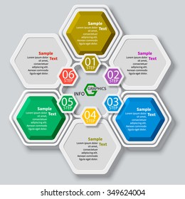vector abstract 3d paper infographic elements
