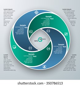 vector abstract 3d paper infographic elements.Circular infographics