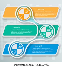 vector abstract 3d paper infographic elements.Metaball  infographics