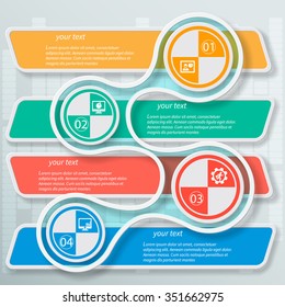 vector abstract 3d paper infographic elements.Metaball  infographics