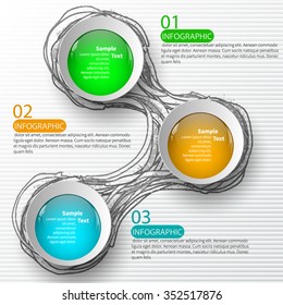 vector abstract 3d paper infographic elements.Metaball infographics