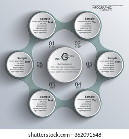 vector abstract 3d paper infographic elements.Metaball  infographics.Round elements